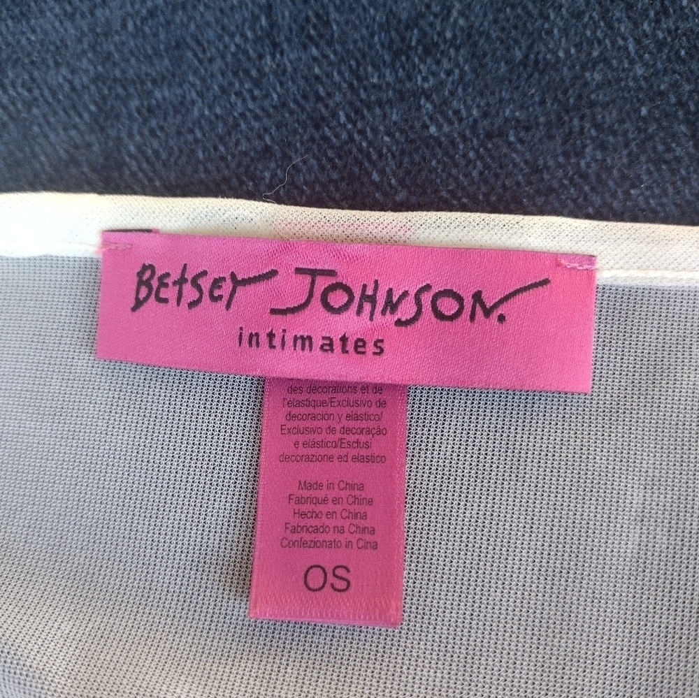 Vintage Betsey Johnson Intimates OS Robe Sheer Ruffles - Picture 6 of 8